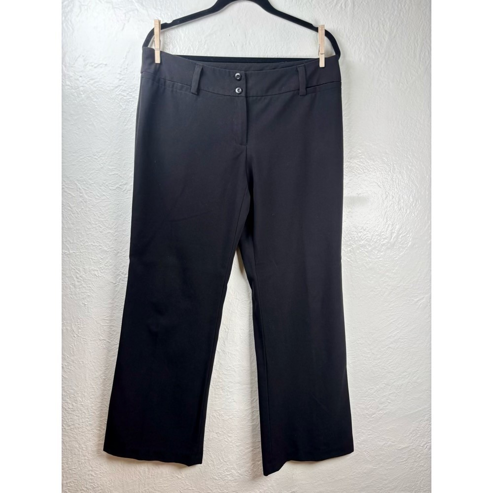 Dress Pants Women 10 Black Raw Hem Stretch Career Corporate Goth Office Siren